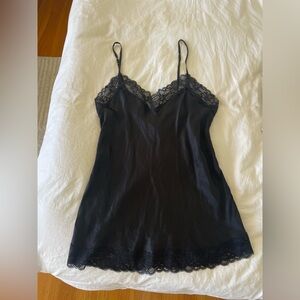 Intimissimi black lace and silk top